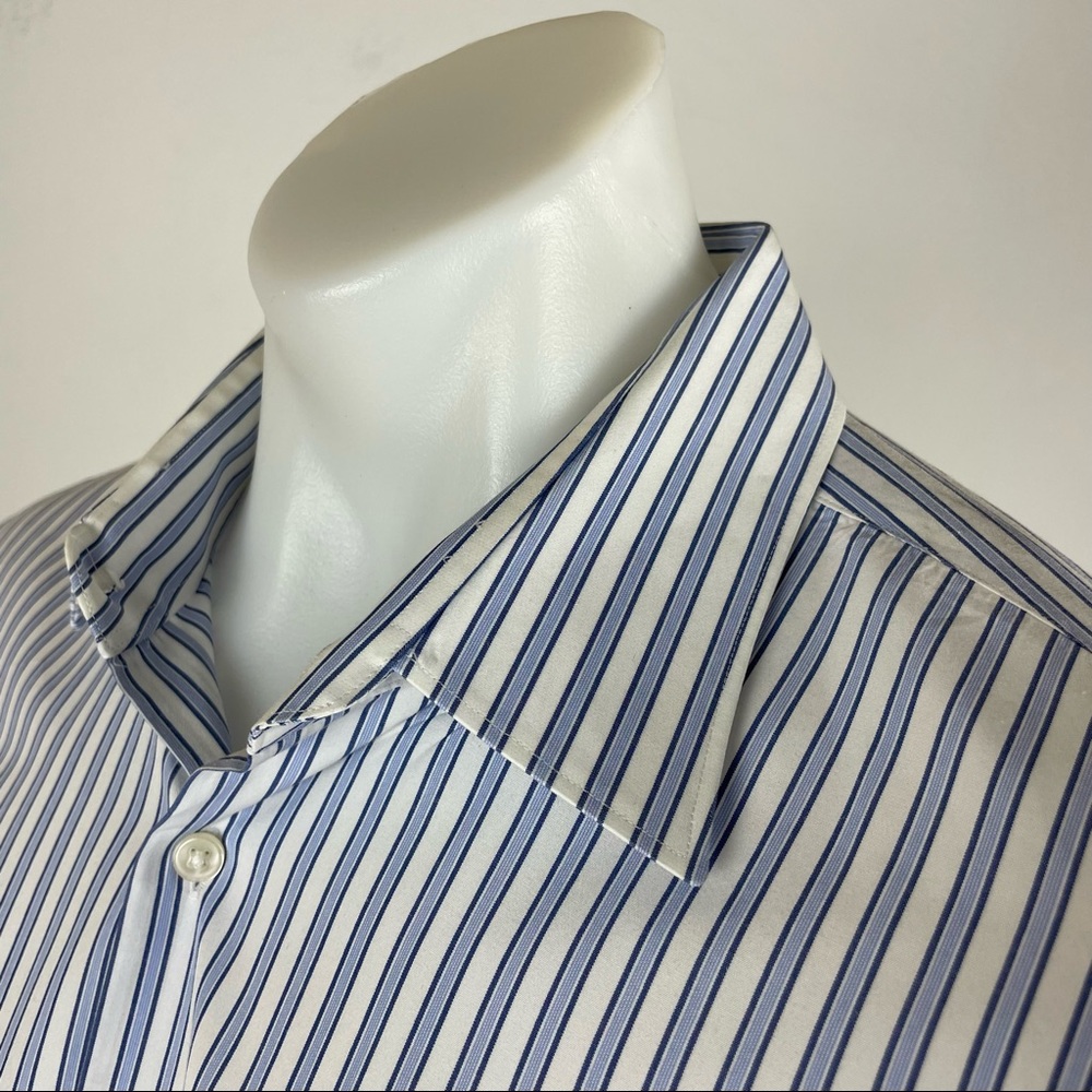 Hugo Boss Blue/White Striped Shirt.